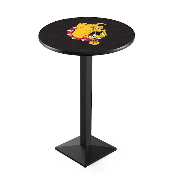 36" Blk Wrinkle Ferris State Pub Table